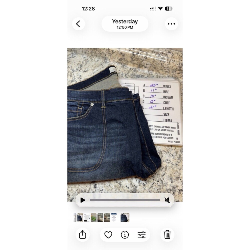 Torrid Denim Bermuda Shorts Women's Plus Size 20 Dark Wash Stretch Blue - Picture 3 of 8